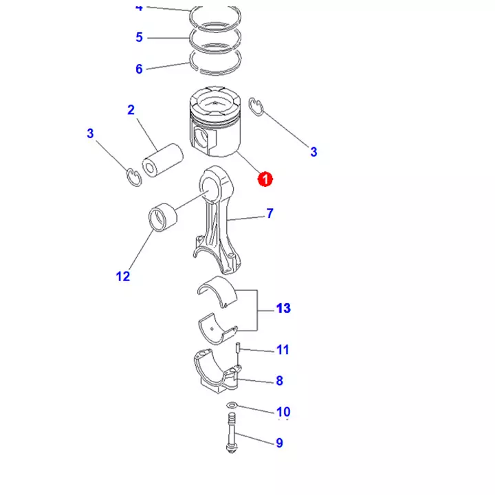 پیستون کوماتسو