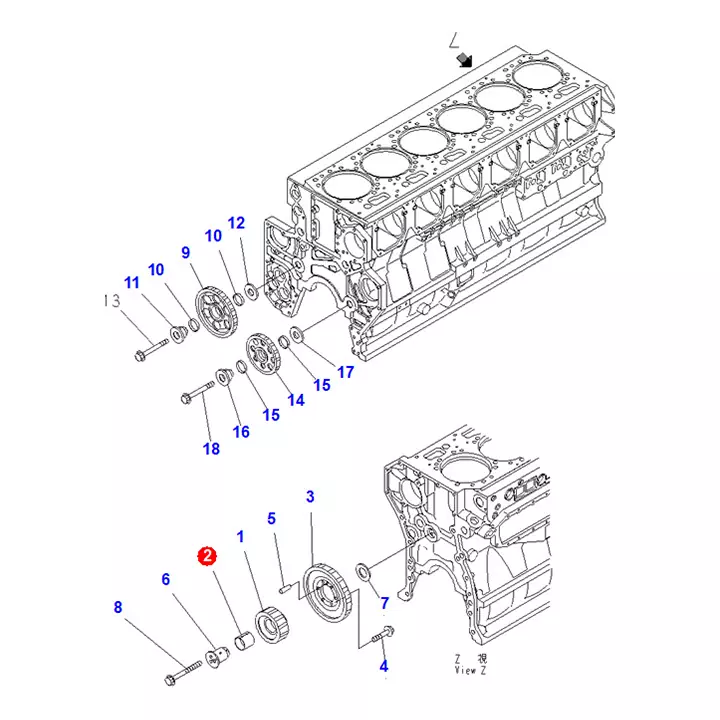 بوشینگ اصل کوماتسو (Bushing)