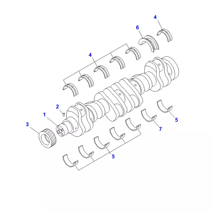 یاتاقان اصلی موتور کوماتسو