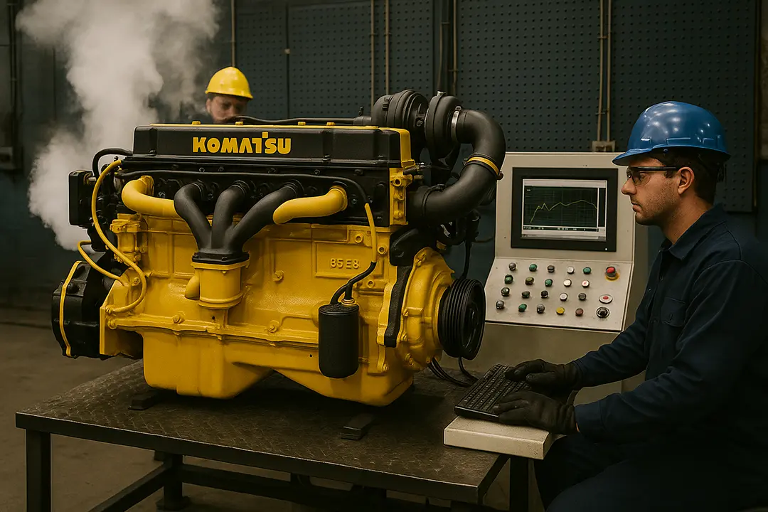 قدرت و عملکرد توان موتور کوماتسو مدل 125e5