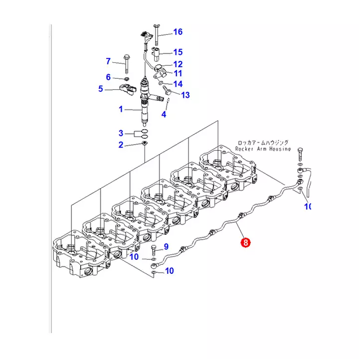 لوله انژکتور موتور کوماتسو SAA6D125E