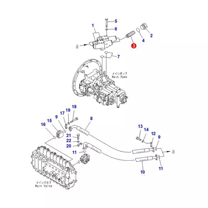 فیلتر صافی روغن هیدرولیک گیربکس بیل مکانیکی کوماتسو PC3500