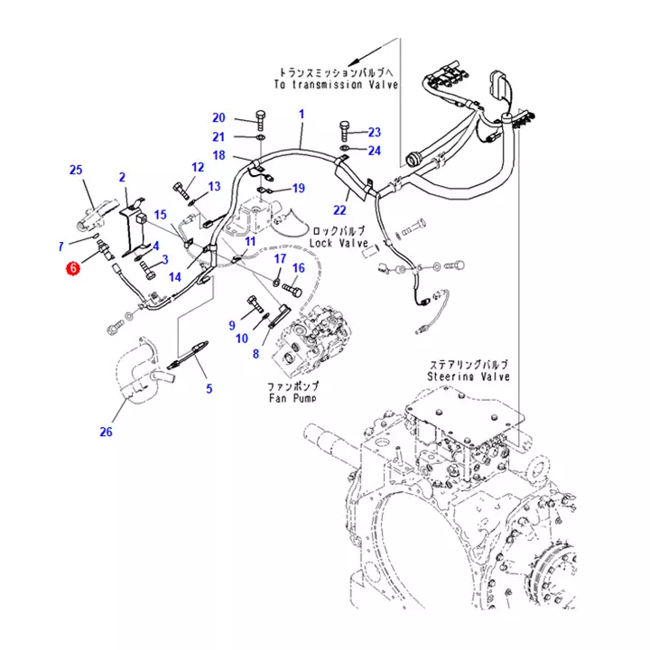 سنسور سرعت گیربکس کوماتسو