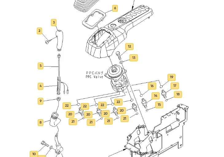 شاسی لیور بیل مکانیکی کوماتسو