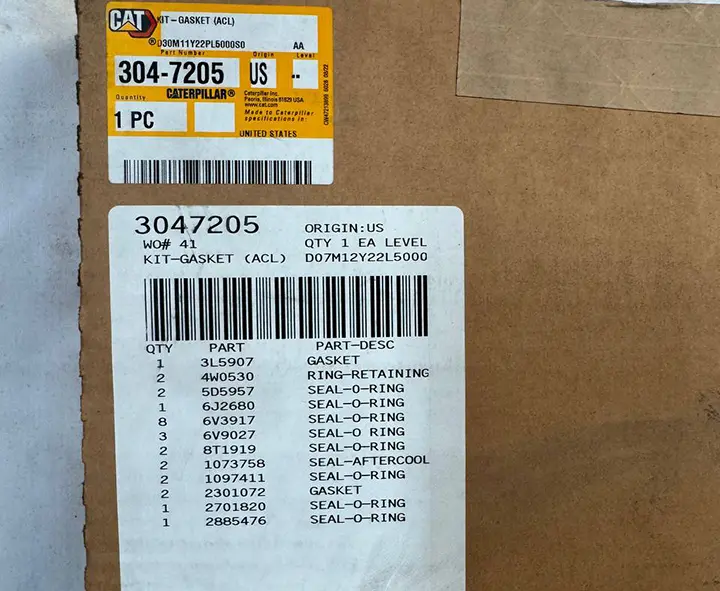 واشر کامل افترکولر موتور 3508 کاترپیلار