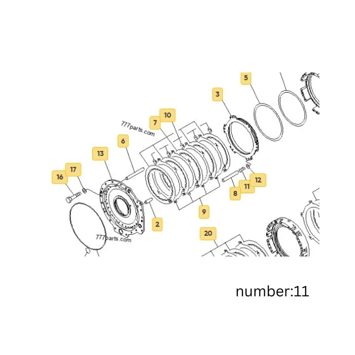 فنر داخلی سوپاپ شیر کنترل گیربکس کوماتسو