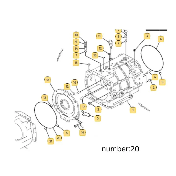 اورینگ درب توربین گیربکس دامپتراک کوماتسو