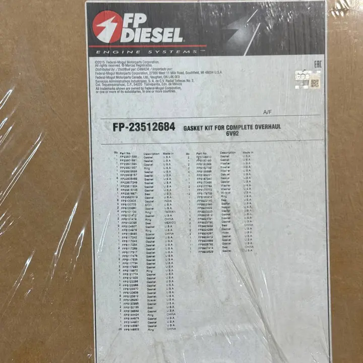 واشر کامل تعمیر موتور دیترویت