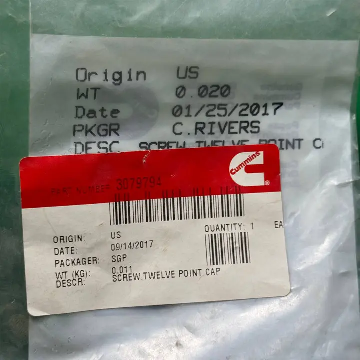 پیچ نگهدارنده ریل سوخت موتور کامینز KTA19