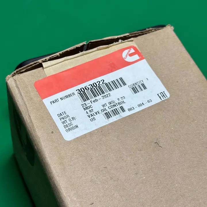 شیر کنترل کامل روغن موتور کامینز KTA38 KTA50